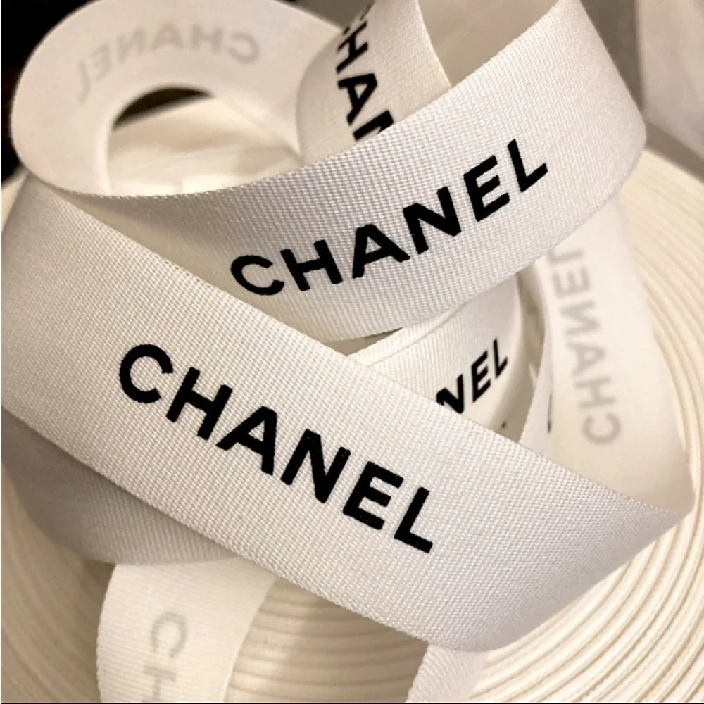 ‼️SALE $18 for 2 yards‼️Chanel Grosgrain Gift Wrapping Ribbon